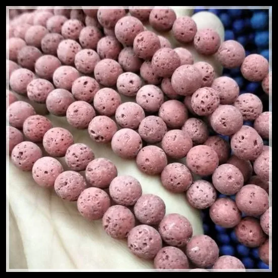 48 шт. оптовая продажа белый лавовый камень круглые шарики лавовые бусины