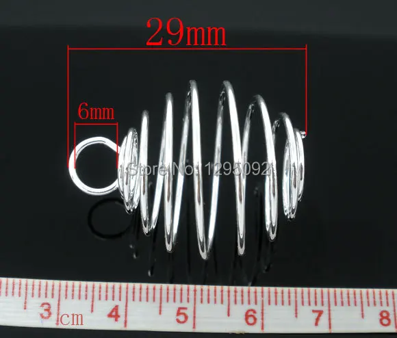 50 шт. Горячее предложение Новинка DIY Посеребренная спиральная бусина в форме