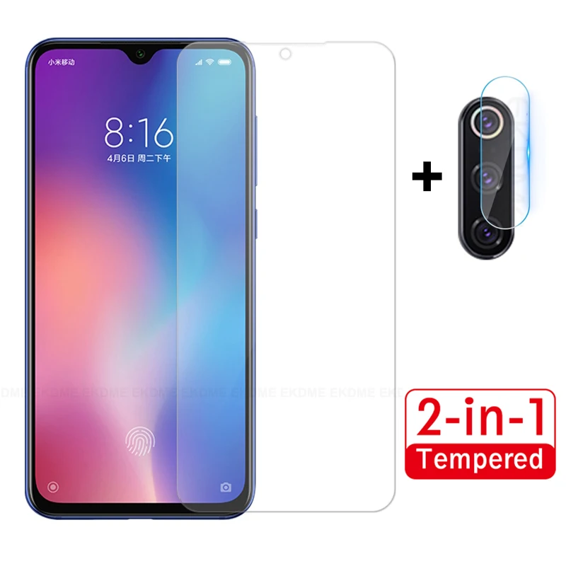 2 в 1 Защитное стекло для экрана Xiaomi Mi A3 MiA3 9 SE CC9E Mi9 прозрачное переднее закаленное +