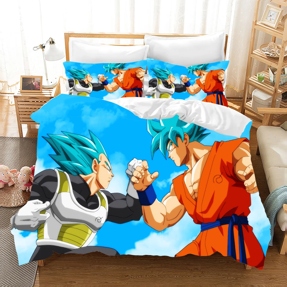 Dragon Ball Z 3d постельное белье набор пододеяльников наволочки Аниме Супер Saiyan Детская комната Декор одеяло постельное белье набор s постельное белье