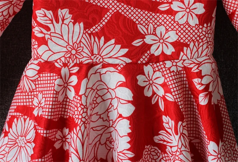 Весенняя длинная цельная юбка для девочек с цветочным узором одежда семьи платья