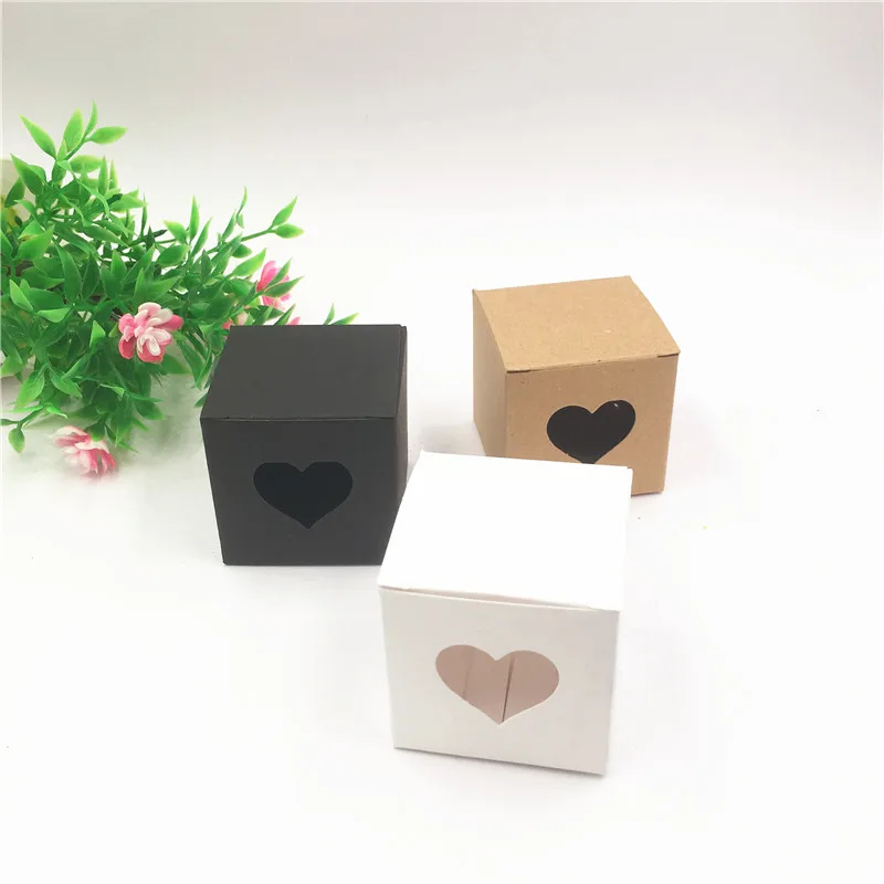 50 шт./лот маленькая квадратная коробка для пирсинга сделай сам 5x5x5 см крафт-бумага