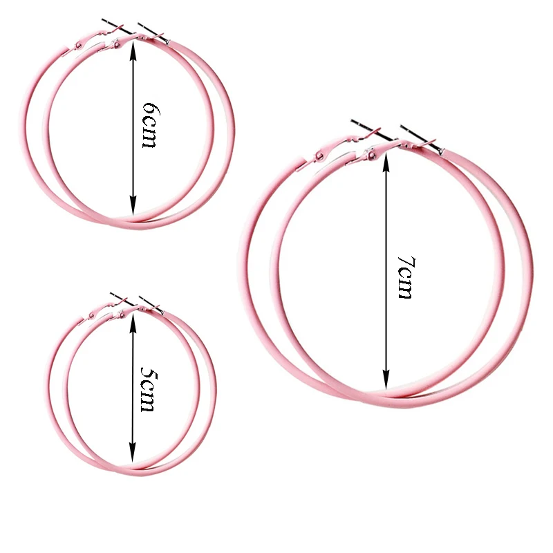 Большие серьги кольца для женщин простые европейские украшения карамельных