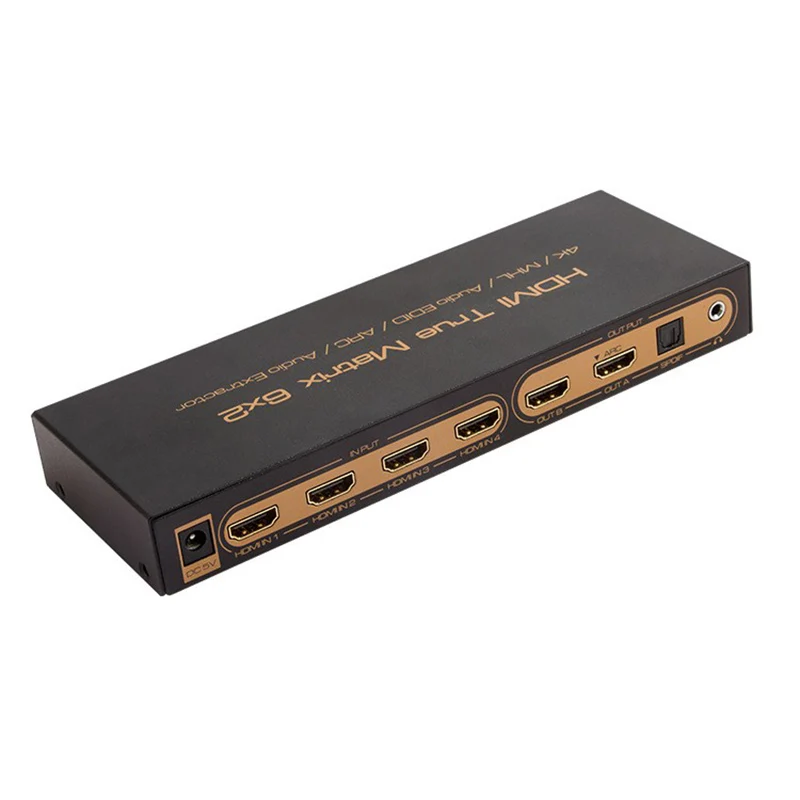 HDMI Matrix 6x2 PIP 1 4 V 4K 3D Аудио EDID/ARC/Audio Extractor 5 переключатель сплиттер 6 входов 2 выхода