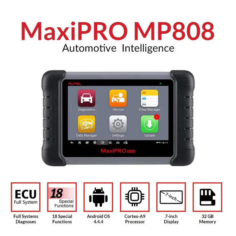 Autel MaxiPRO MP808 диагностический инструмент OBD2 Профессиональный OE-level OBDII диагностический инструмент ключ кодирования PK MaxiDAS DS808 DS708 MS906
