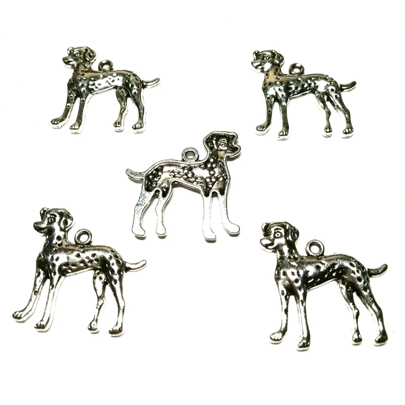 

New 10Pms Charm Fashion Dog, 28 * 28mm Tibetan Silver Plated Pendant Antique Jewelry Making DIY Handmade Crafts