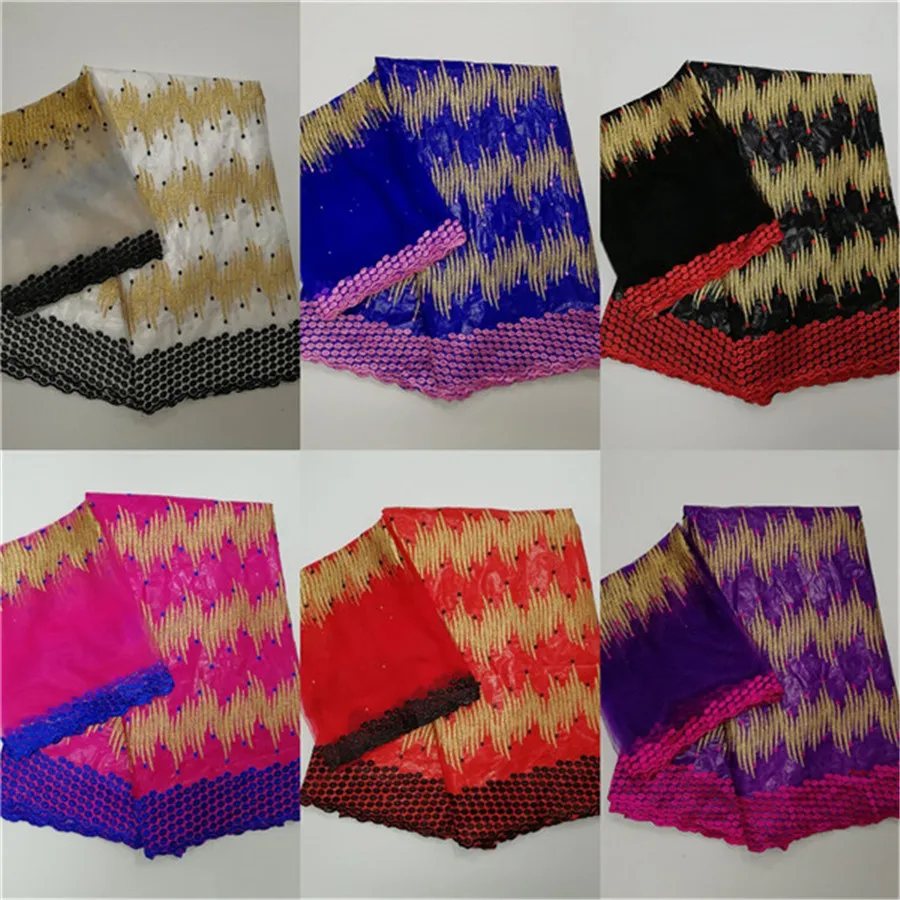 African bazin riche brocade lace fabric latest cotton 2019 nouveau jacquard 5+2yards/lot | Дом и сад