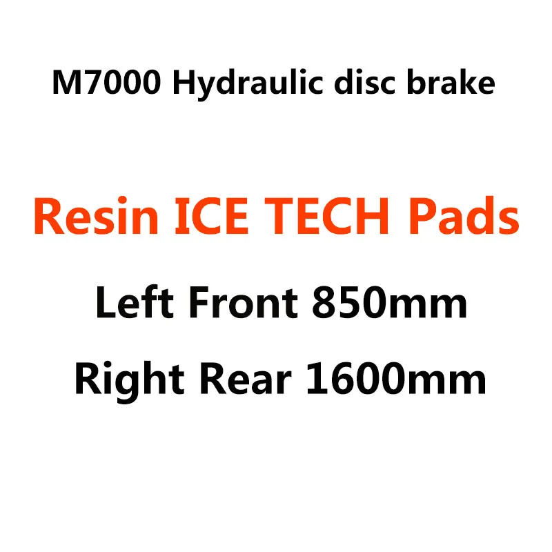 Resin ICE TECH Pads Shimano SLX M7000 M7100 гидравлических дисковых тормозных колодок ICE Tech для езды на горном велосипеде с 800/850 мм 1500/1600 мм MTB велосипед Запчасти - Цвет: Resin ICE TECH Pads