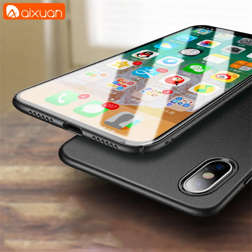 Для iPhone XS Max чехол матовый AIXUAN iPhone XS металлический пластиковый автомобильный Магнитный чехол-держатель для iPhone X XS Max