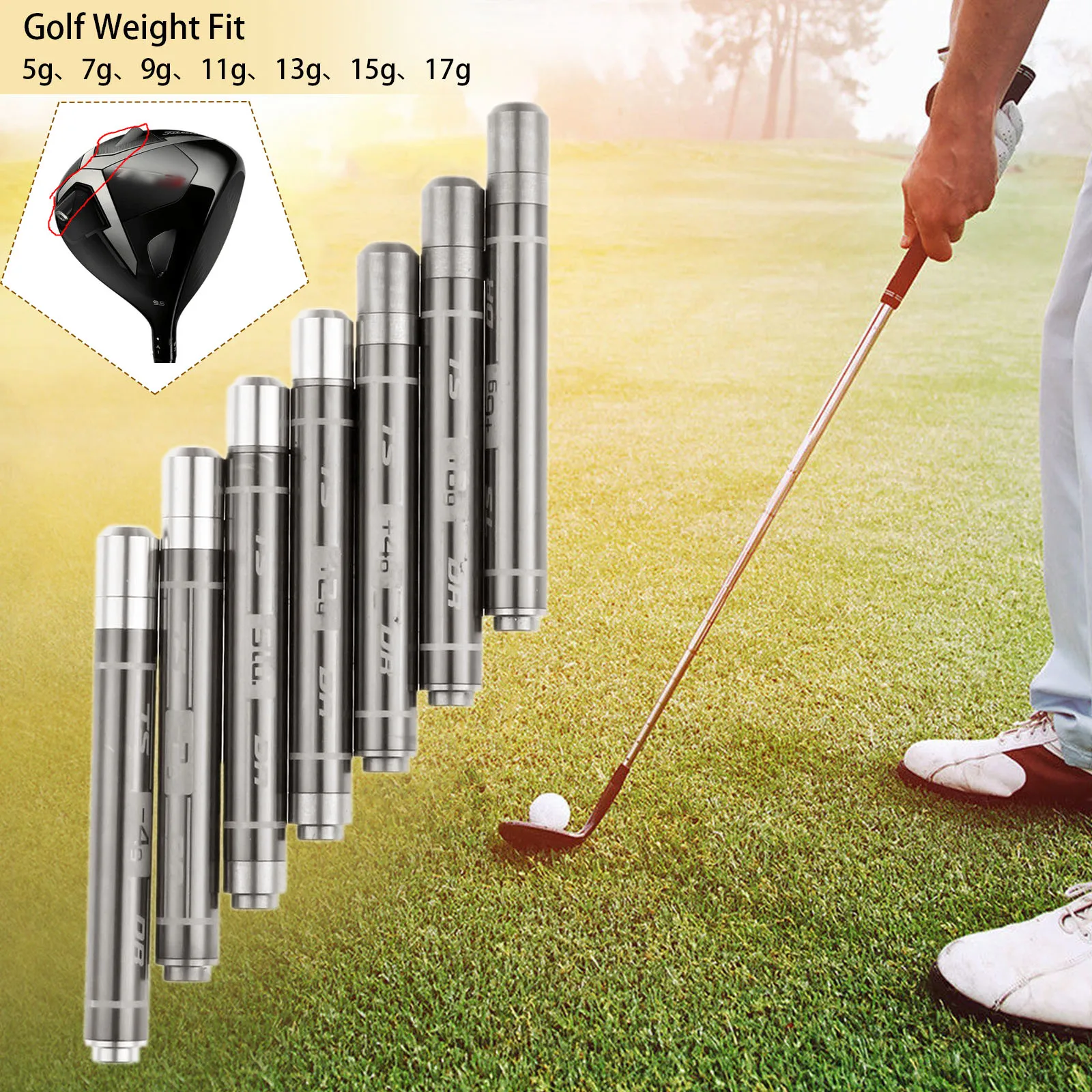 1 шт. Нержавеющая сталь головного убора для гольфа Вес винт мяч TS3 Драйвер гольф