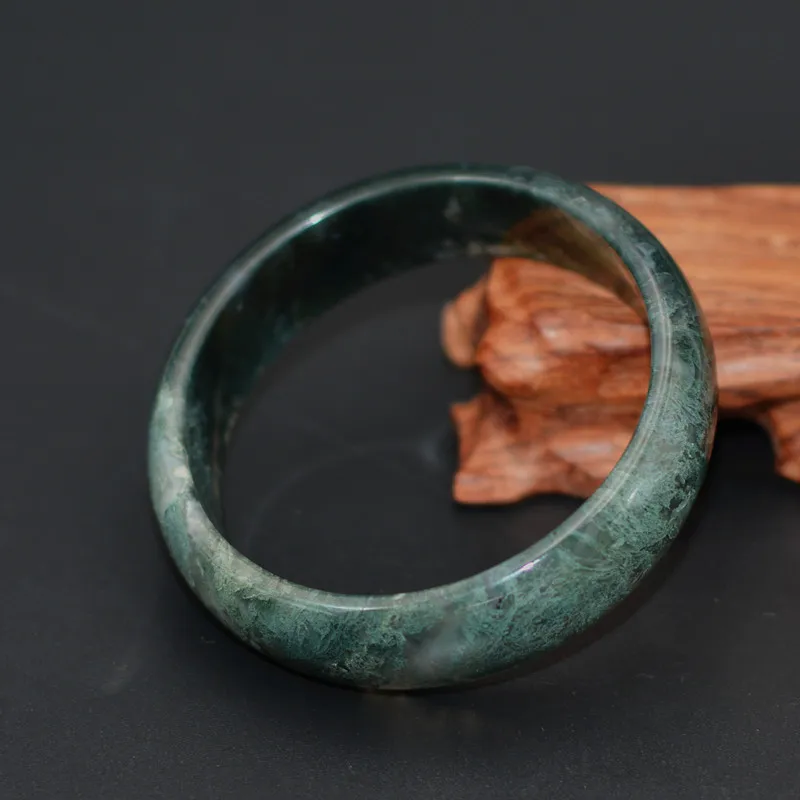 

(Certificat)Free shipping Ice kinds of aquatic chalcedony Jade as exquisite Agate Bangle bracelet color picturesque noble women