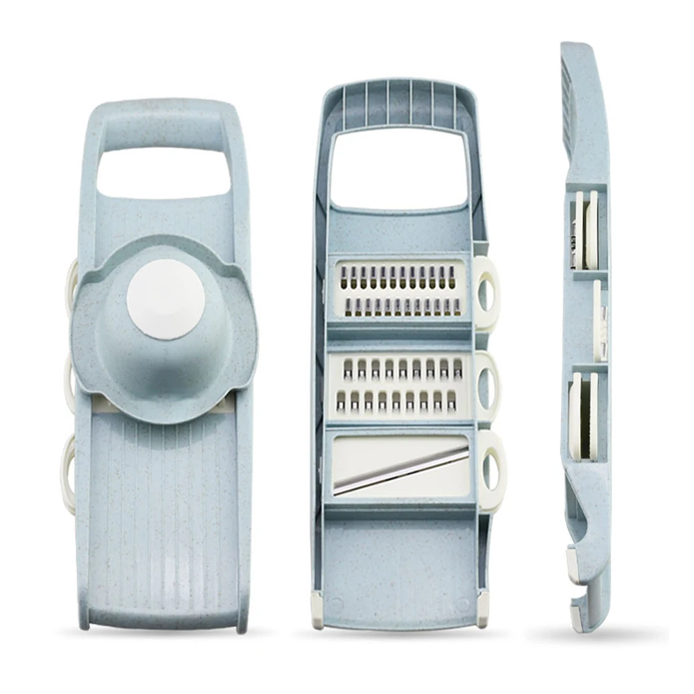 Кухня ОВОЩЕРЕЗКА с 6 сменных нержавеющая сталь лезвие рук протектор Контейнер