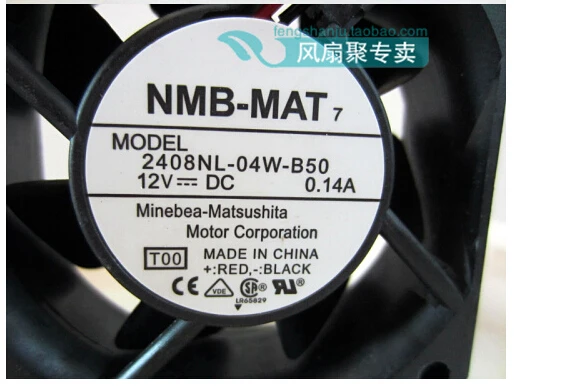 

New original NMB 6cm6020 12V 0.14A 2408NL-04W-B50 60*60*20mm dual ball fan cooling fan