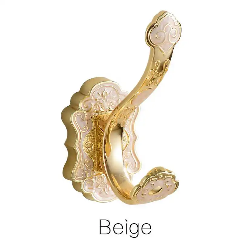 Beige Крючки для халатов настенный винтажный крючок с одним винтом держатель для полотенец аксессуары для ванной комнаты крючок для одежды для ванной комнаты 8801 - Цвет: Beige