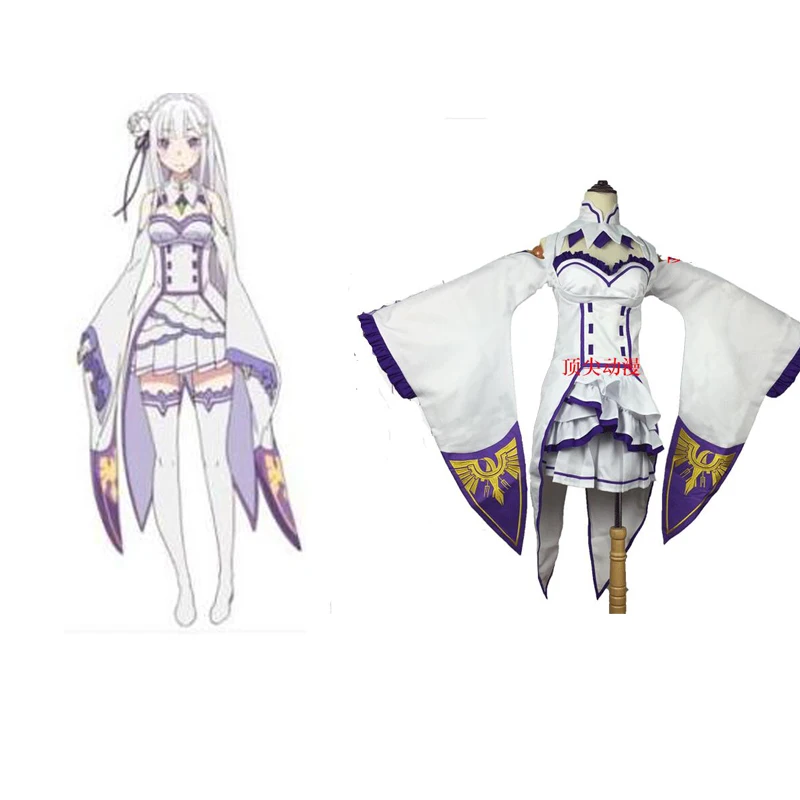 2016 костюм для косплея Re Zero kara Hajimeru Isekai Seikatsu Emilia|cosplay costume|costume costumecostume cosplay |