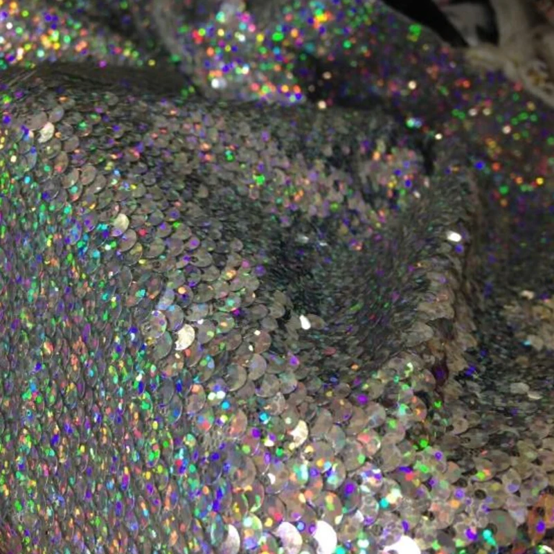 1 ярд высокое качество блестящая вышивка сетка кружево серебряная ткань с белыми