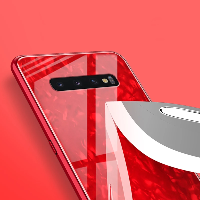 Роскошный Мраморный чехол для samsung Galaxy S10 S8 S9 Plus S10e охлаждающий яркий чехол из закаленного стекла для телефона для samsung Note 9 8