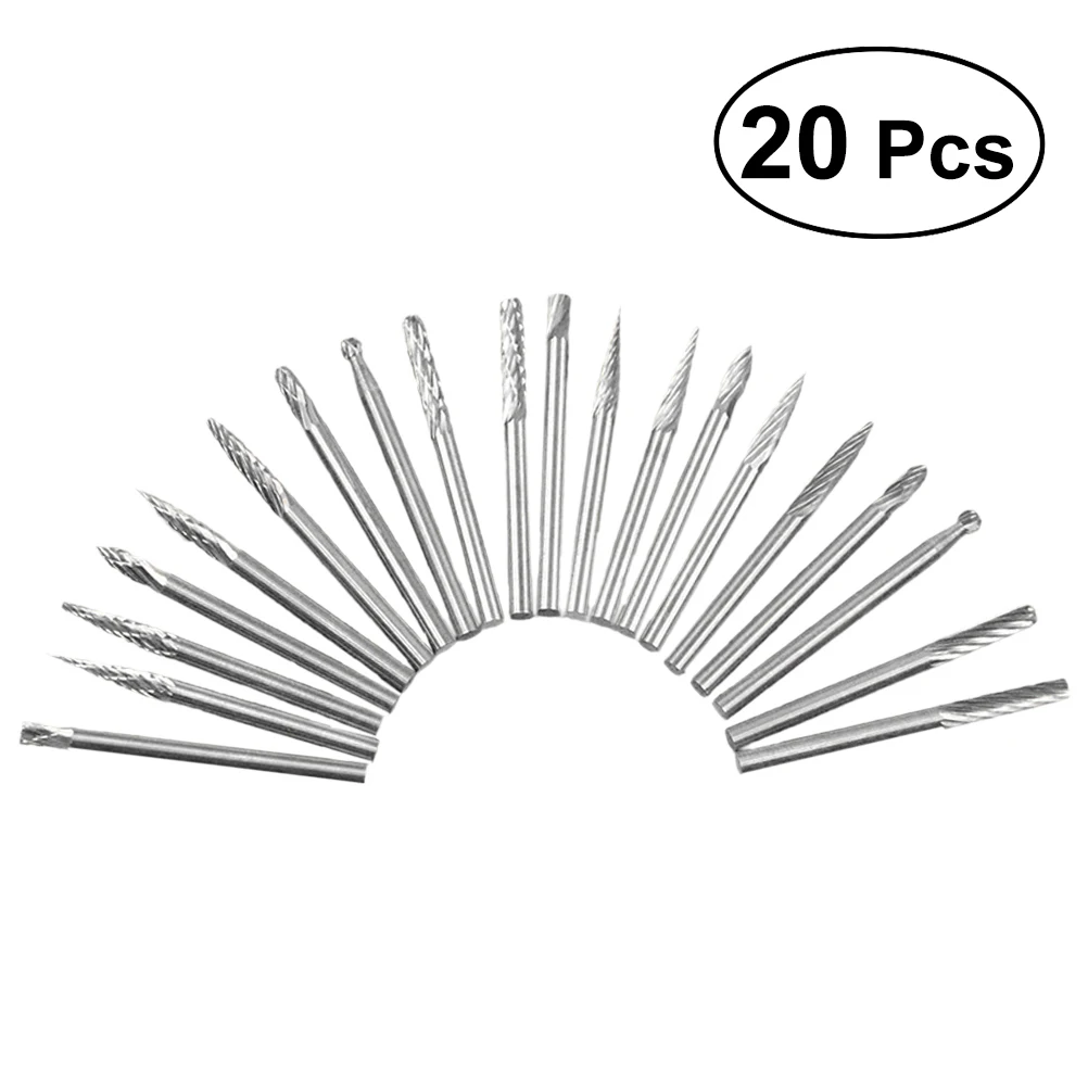 20 шт. хвостовик карбида роторного заусенца одинарные/двухрезанные шлифовальные