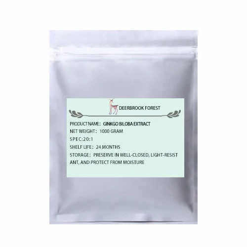 1000g(35.3oz) USDA и EC сертифицированный органический экстракт гинкго билоба 20:1 гингко лист флавоноиды - Цвет: 1000g(35.3oz)