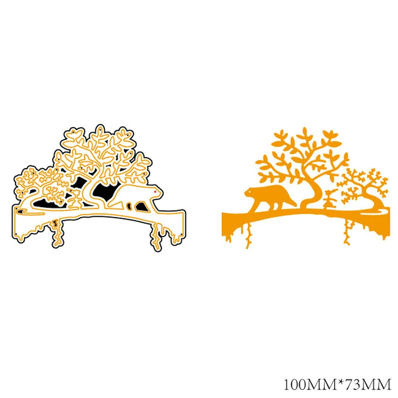 

AZSG Phoenix Tree Cutting Dies For DIY Scrapbooking Card Making Decorative Metal Die Cutter Decoration