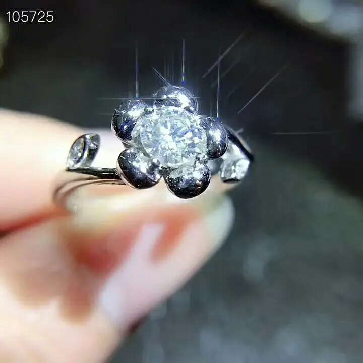 MeiBaPJ Moissanite flower ring 0.5 Carats Super Hot Selling Comparable to Diamonds Exquisite Craftsmanship | Украшения и