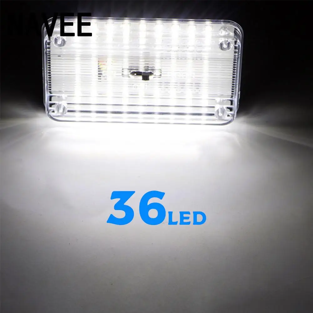 

Чтение светильник укрыты внутренной сводной крыше потолочная лампа LED DC12V 36LED квадратный универсальный автомобиль грузовик интерьер 7,2 Вт п...