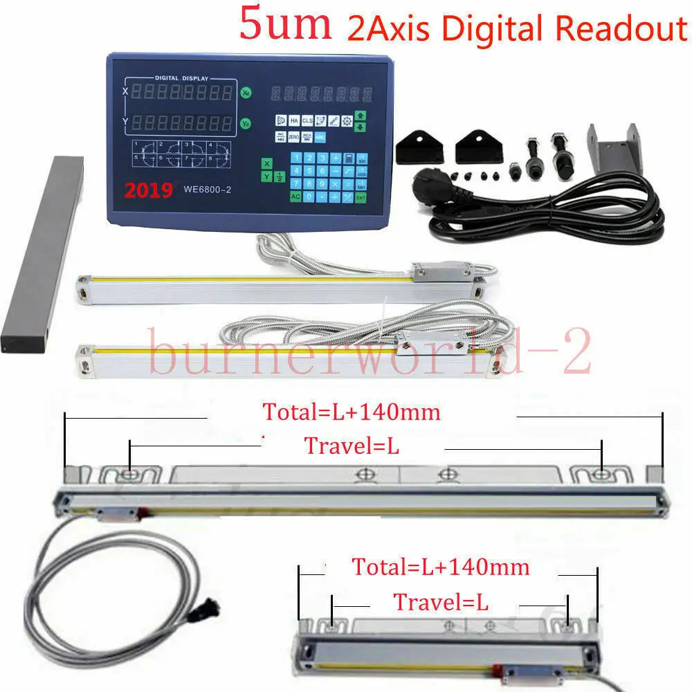2 оси устройство цифровой индикации с прецизионной линейной шкалой 5um 50 1000 мм