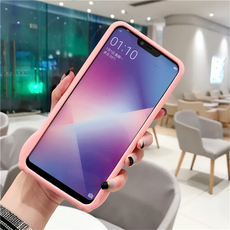 Мягкий силиконовый чехол для телефона VIVO V5 V7 V9 с 3D рисунком бороды кота единорога
