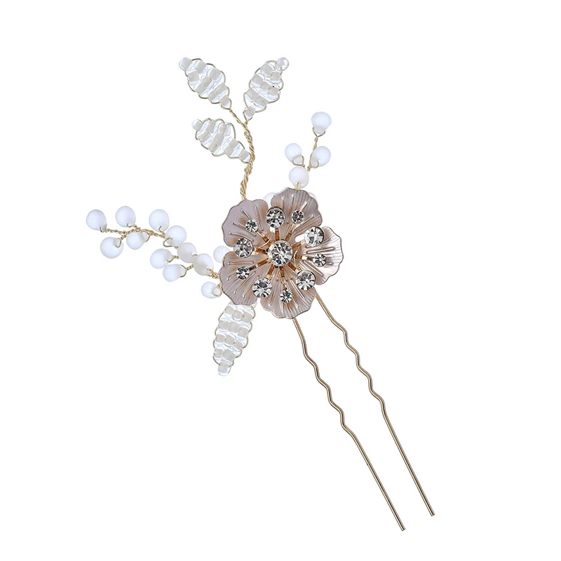 hair pin Богемский стиль роскошные женские волосы лоза и заколка набор вечерние головные уборы, Свадебные прически Аксессуары для невесты - Окраска металла: hair pin