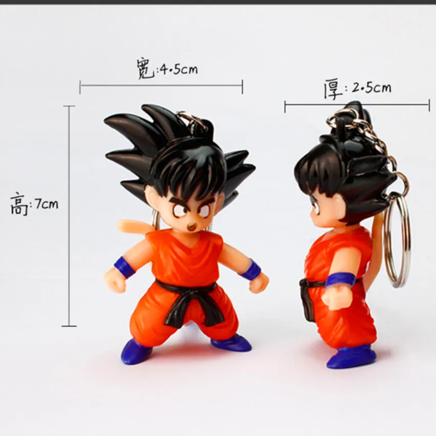 СВЕТОДИОДНЫЙ брелок Dragon Ball Z фигурка героя игрушки мини Гоку подвеска со звуком
