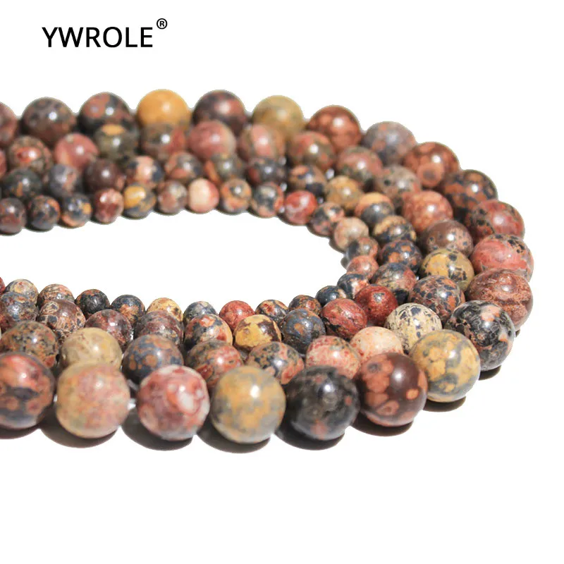 AAA + разноцветные матовые бусины с леопардовым камнем из натурального камня для