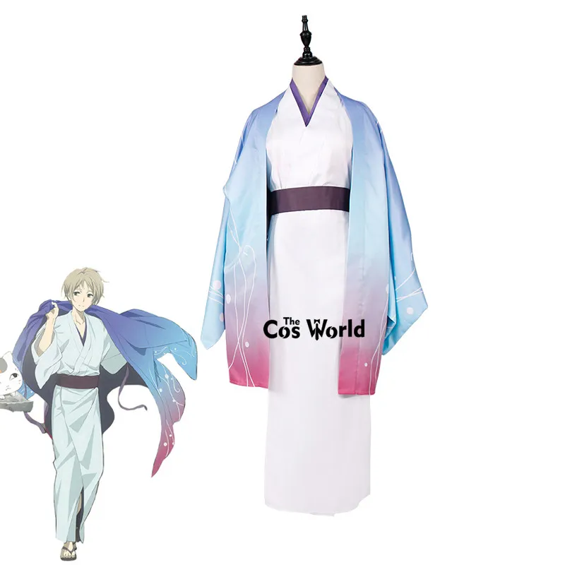 Natsume Yuujinchou Natsume's Book of Friends Такаси Нацумэ Haori Yukata Kimono наряд аниме костюмы для