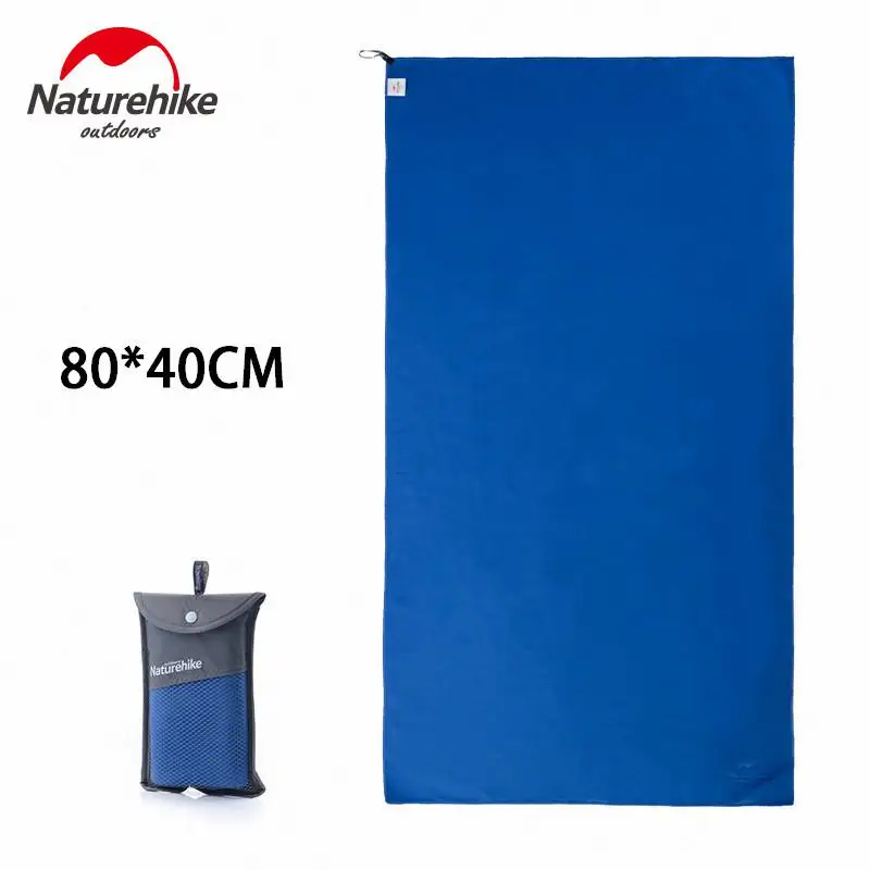 Купальное полотенце из микрофибры Naturehike, 3 цвета, 80x40 см, 130x73 см, ультралегкое, Впитывающее Воду, быстросохнущее банное полотенце - Цвет: 80cm-Blue