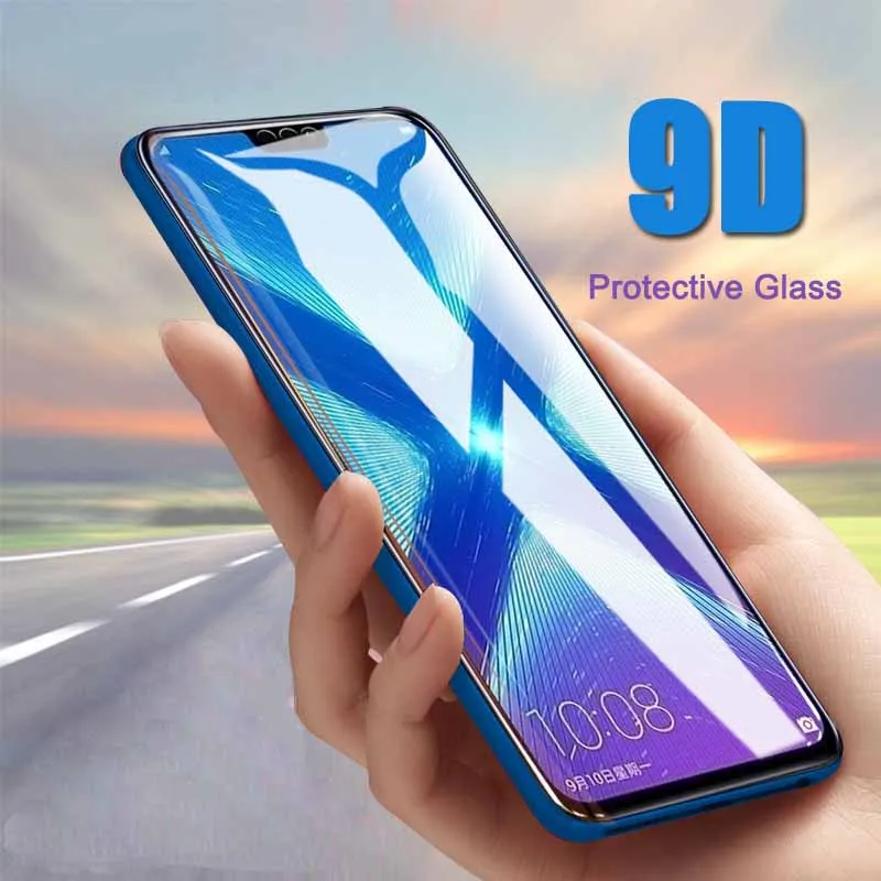 Защитное стекло закаленное 9D для Huawei Honor 8x 8c 8a pro 8s|Защитные стёкла и плёнки