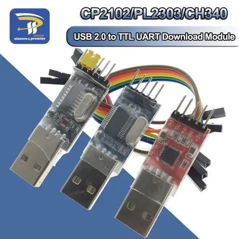 3 шт./лот = 1 шт. загрузка PL2303HX + 1 шт. CP2102 + 1 шт. CH340G USB-TTL для Arduino USB-модуль последовательной щетки UART TTL