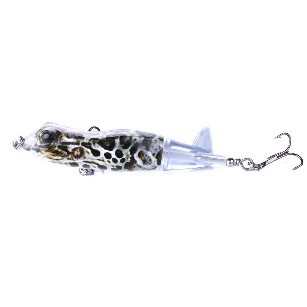 

1pcs 9.5cm 11g Topwater Frog Whopper Plopper Fishing Lures Hard Artificial Bait with Rotating Soft Tail Pike Fishing Tackle Lure