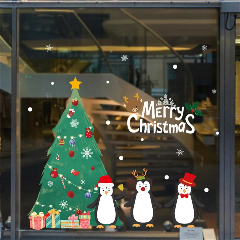 1 шт. стикер на стену Merry Christmas Настенная Наклейка окно Декор домашний магазин