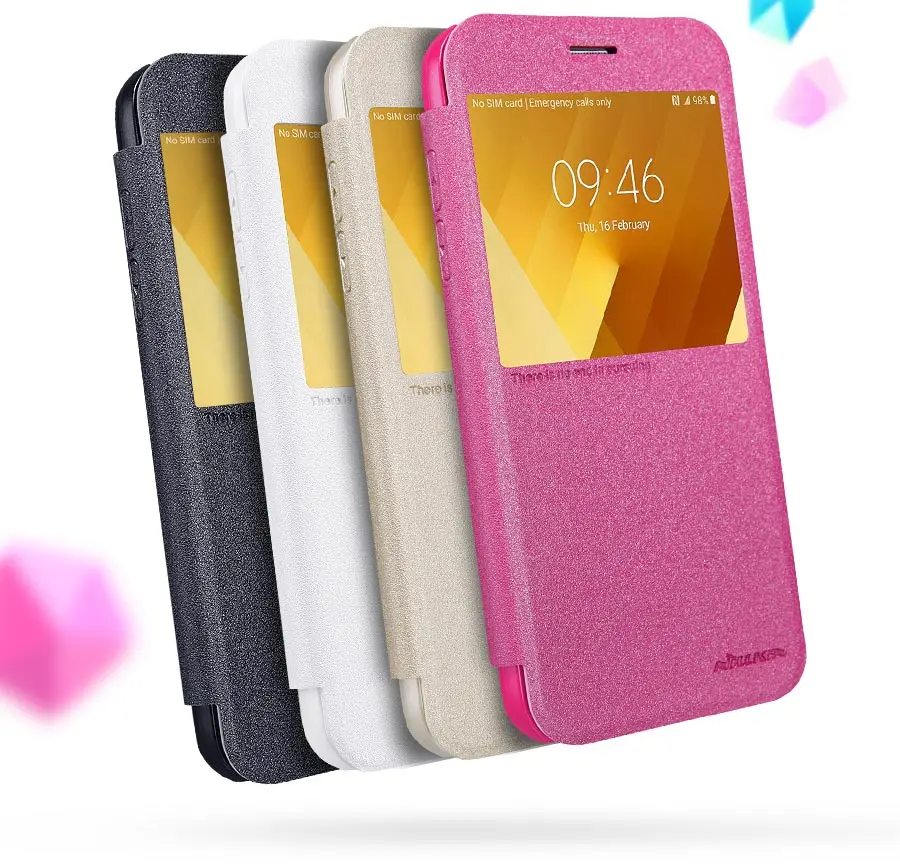 Case для Samsung galaxy a7 2017 a720f cover case NILLKIN Искра кожа телефон откидная крышка с Смарт окно |
