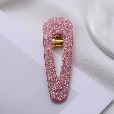 pink water drop Новые женские блестящие квадратные капли в форме капель Акриловые зажимы для волос заколки Милая повязка на голову Шпильки Модные аксессуары для волос - Цвет: pink water drop