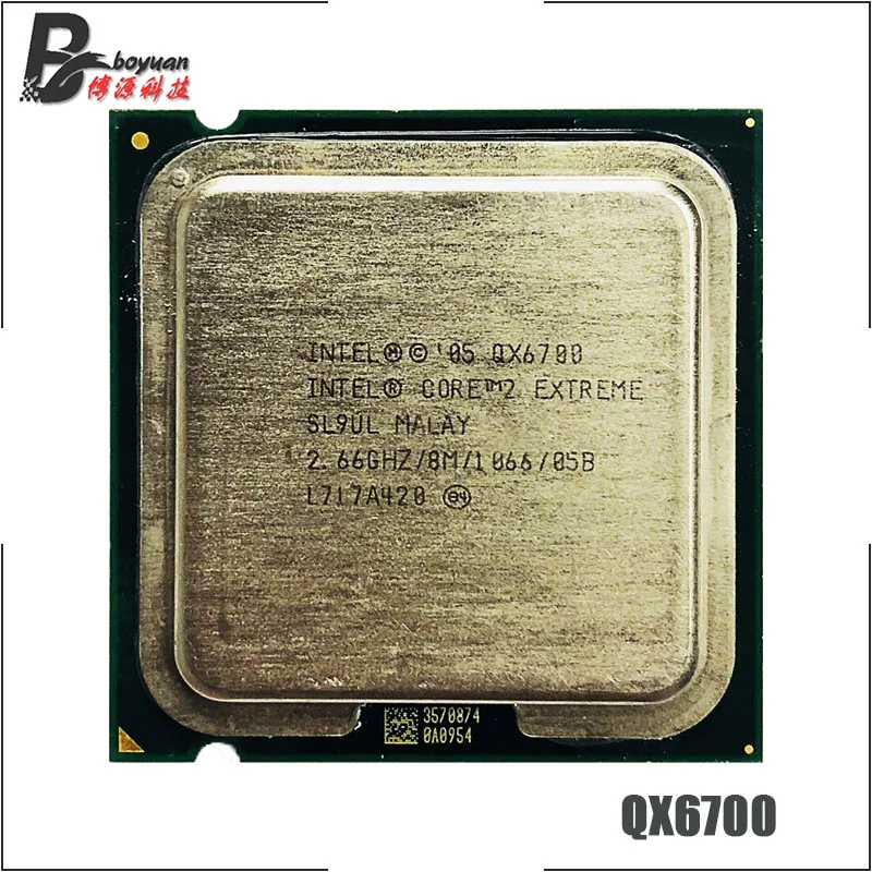 Процессор Intel Core 2 Extreme QX6700 6 ГГц четырехъядерный ЦПУ 1066 L2 = 8M 130 Вт LGA 775|Процессоры| |