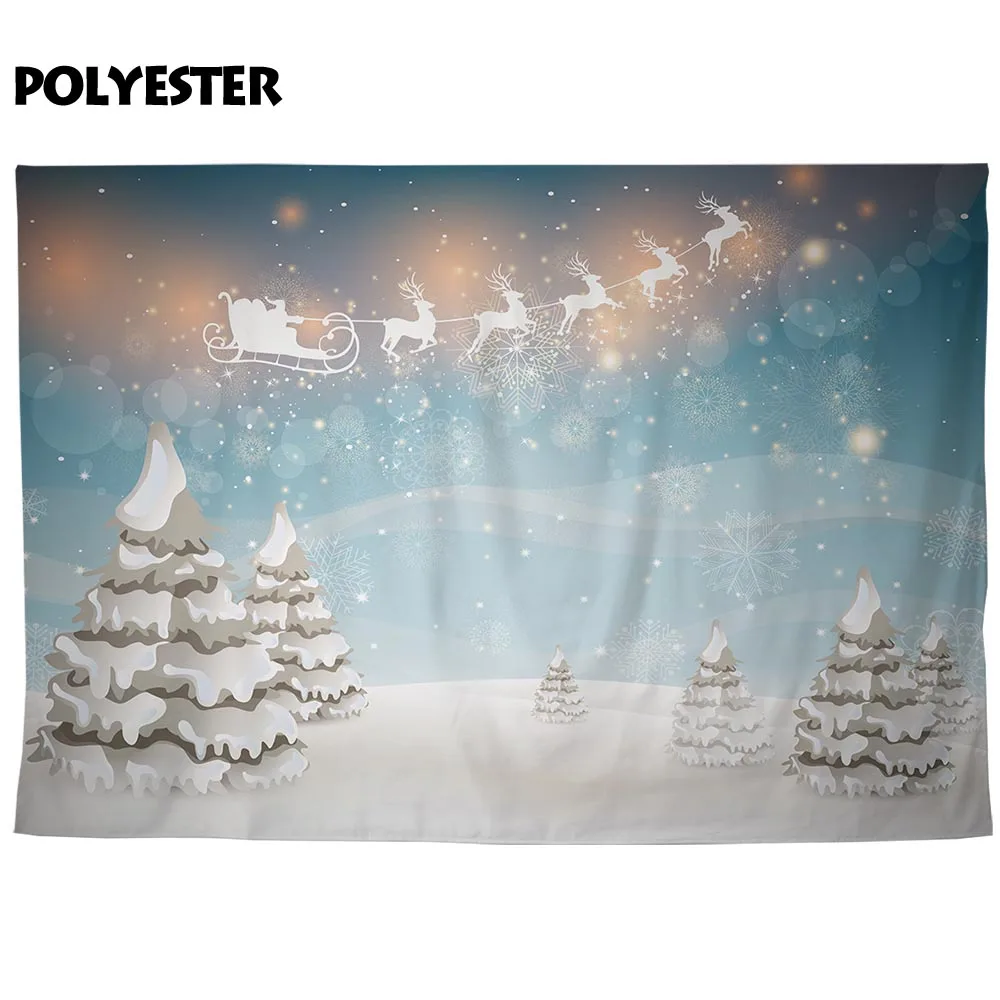 Allenjoy фон для фотосессии олень снег сосна боке пейзаж Блестящий Детский праздник