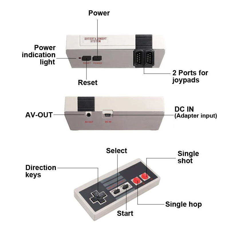 Новинка 2018 классическая мини консоль для видеоигр в ретро стиле 620 встроенных игр