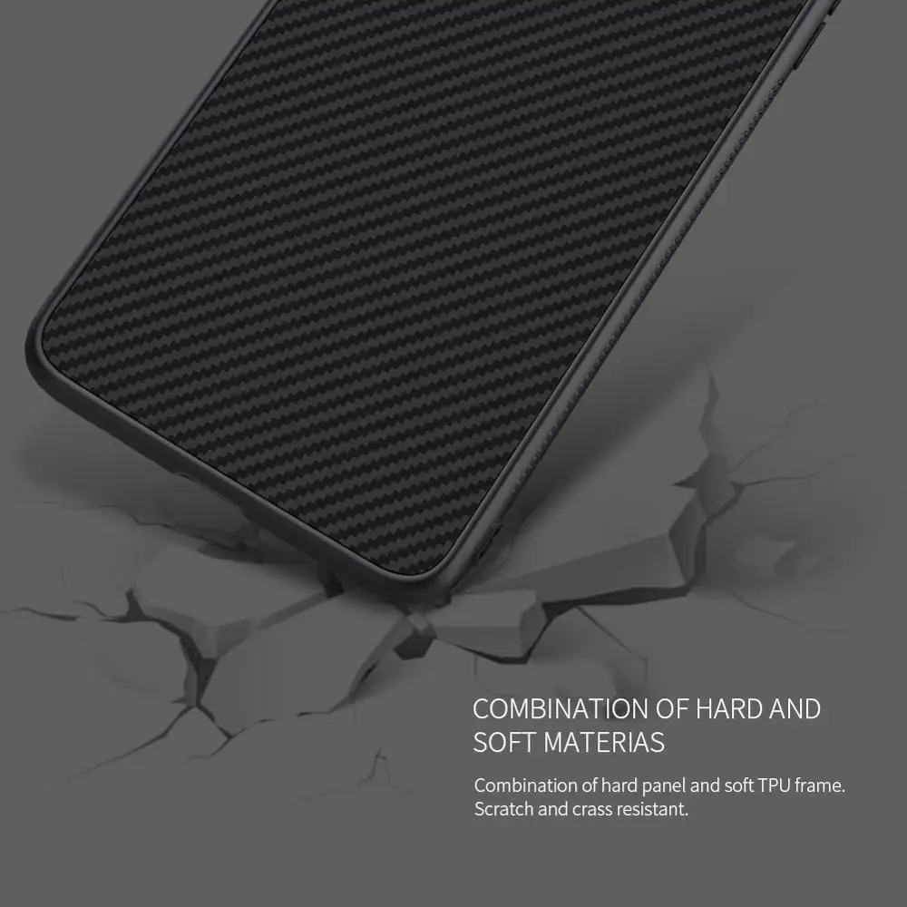 NILLKIN Synthetic Fiber Case for Oneplus 7 Luxury Slim Carbon PP Plastic Back Cover Phone Cases For pro | Мобильные телефоны и