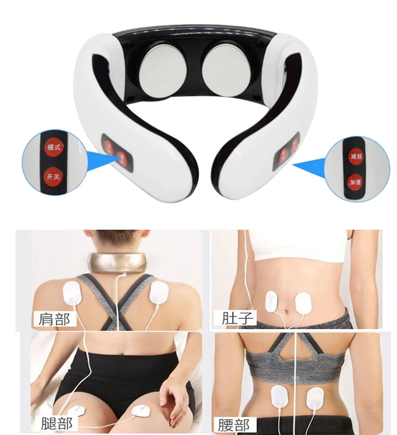 

Neck Physiotherapy Massager Cervical Massager Electromagnetic Shock Pulse Cervical Physical Therapy Instrument Multifunction