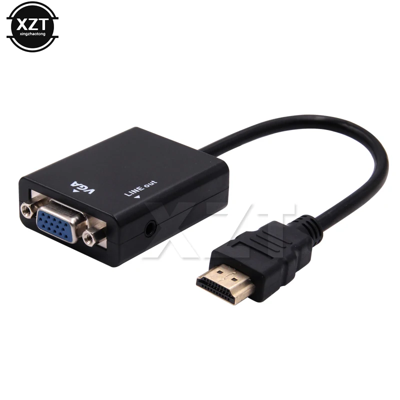 Новый адаптер 1080P HDMI VGA кабель преобразователь цифрового сигнала в аналоговый для