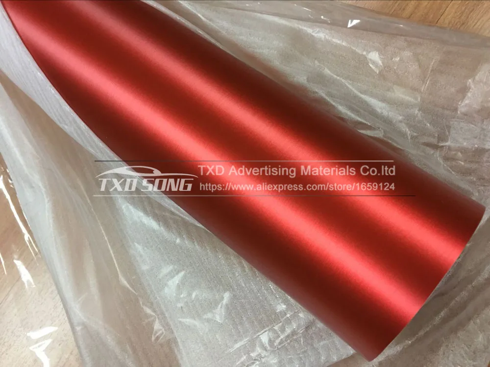 Автомобильный Стайлинг Красный Матовый хромированный Металлик Виниловая пленка