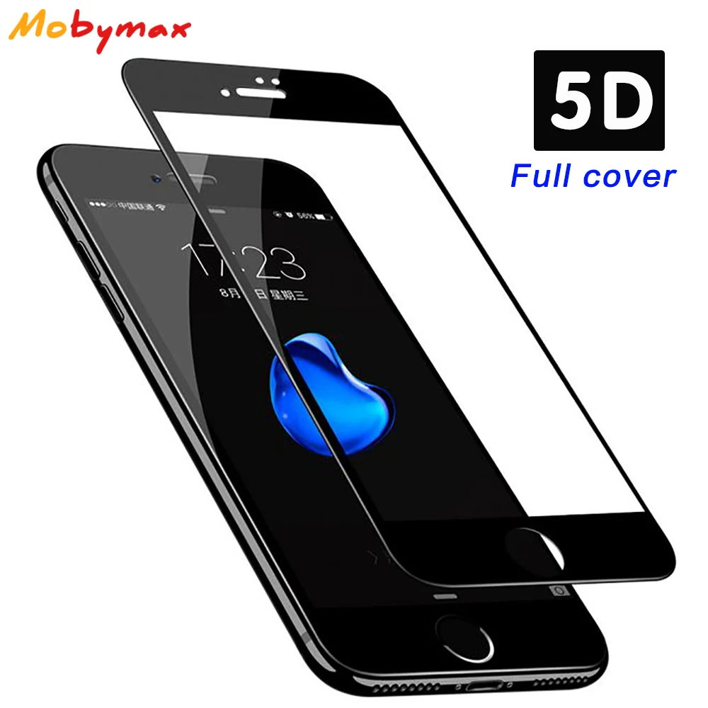 5D 9H для iphone 8 7 6 6s Plus закаленное стекло Защита экрана x полное покрытие защитная