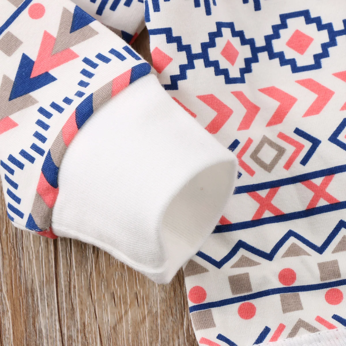 Newborn Baby Boys Girls Toddler Hooded Bodysuit Infant Warm Long Sleeve Geometric Jumpsuit Clothes | Детская одежда и обувь