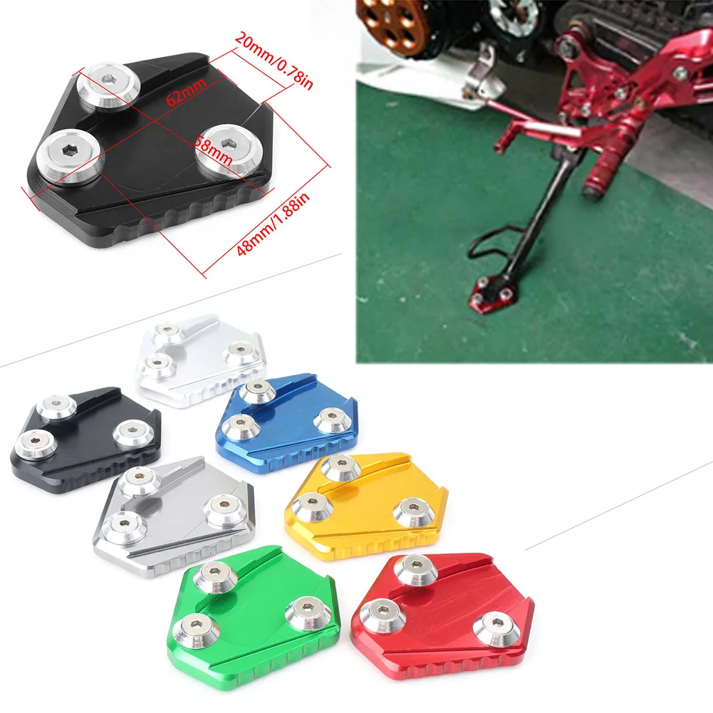 

Motorcycle Kickstand Foot Side Stand Extension Pad Support Plate For HONDA Grom MSX 125 MSX125 2013 2014 2015 Aluminum
