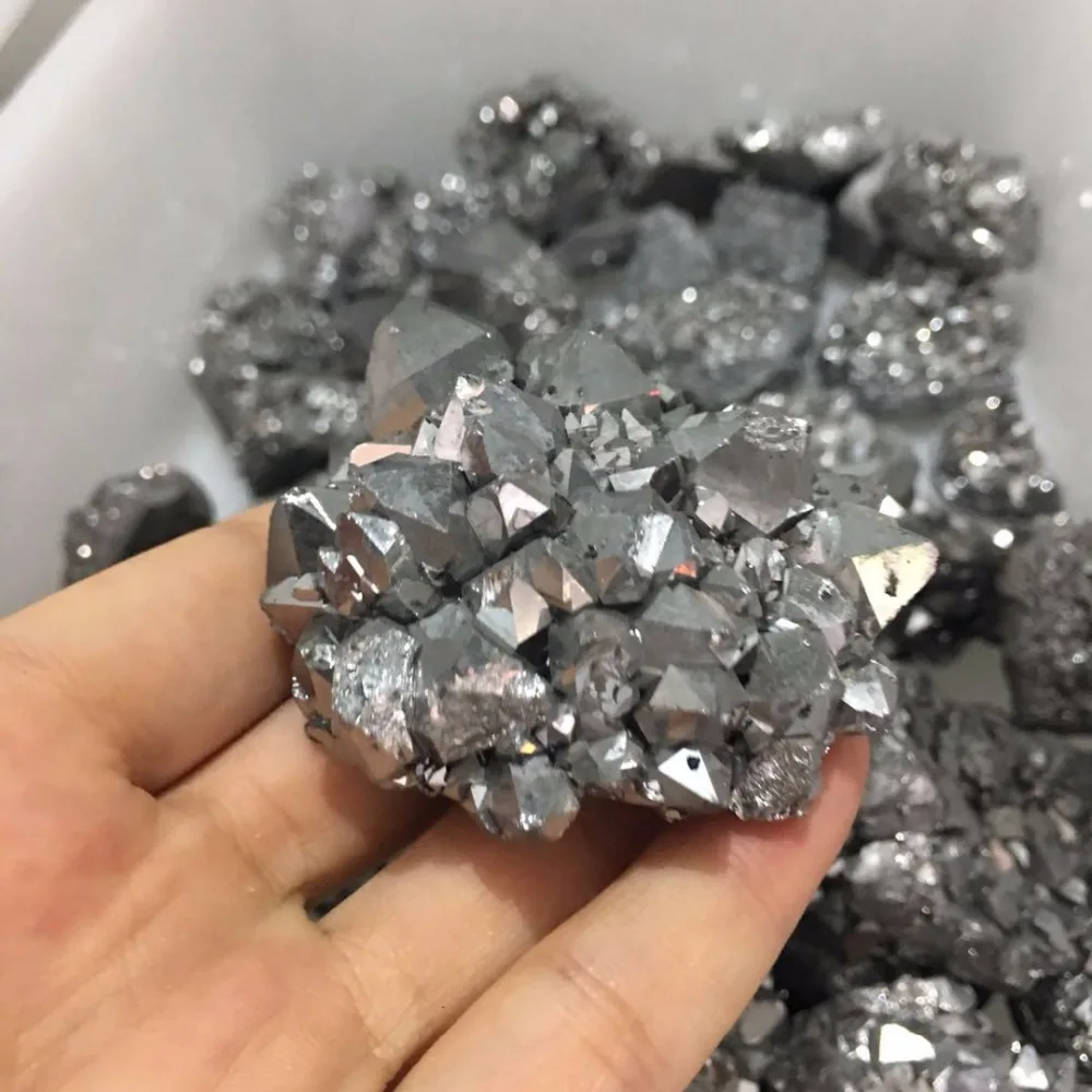 Натуральные серебряные титановые бриллиантовые Образцы натуральных камней и